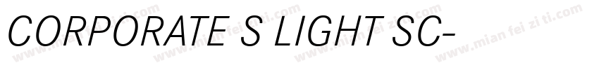CORPORATE S LIGHT SC字体转换